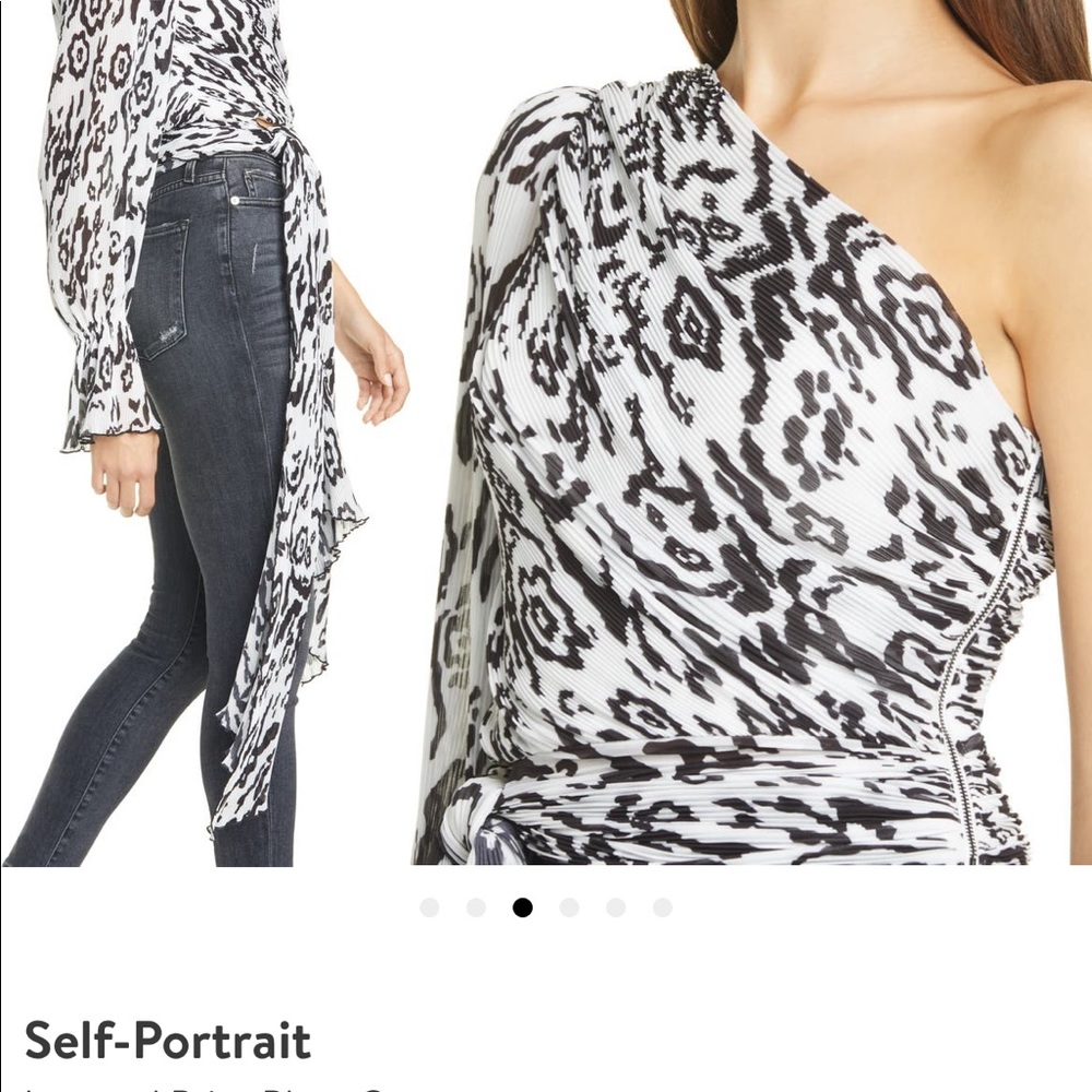 Self Portrait Leopard Print Pleat
